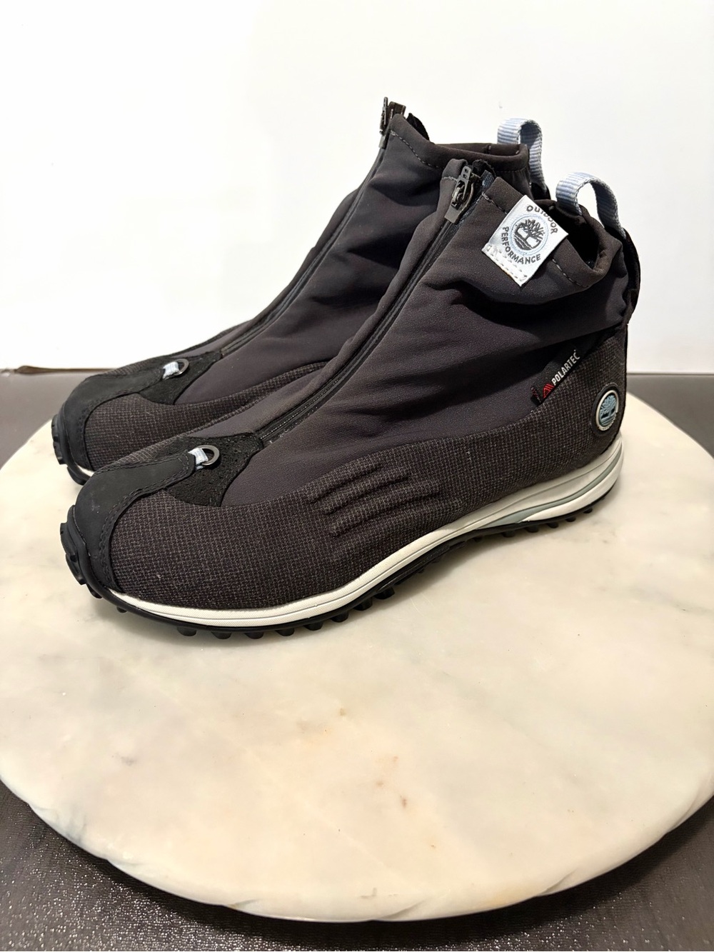 New Vintage Timberland Waterproof Snow Lizard Trail Polartec Zip Up Boots Sz 7.5